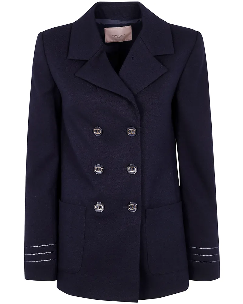 Twin-Set Doublebreast Coat Blue