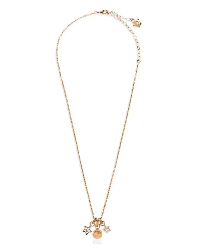 Versace Necklace Metal Strass Metallic