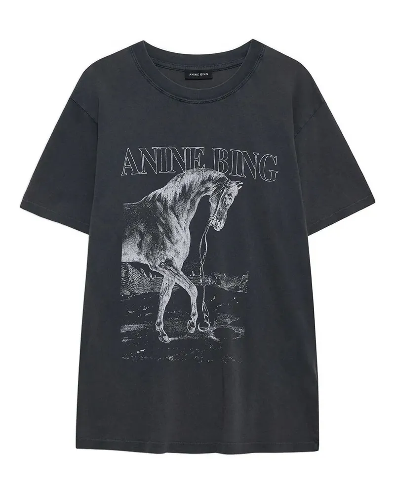 Anine Bing Lili" Tee Horse Black