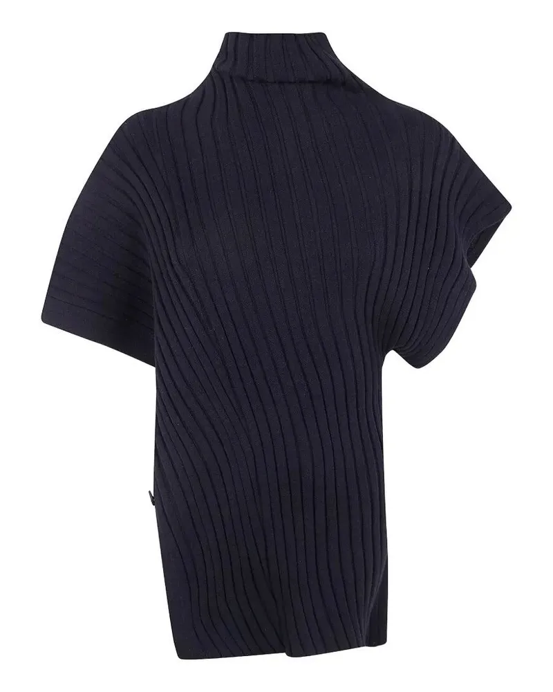 Issey Miyake Cotton Cashmere Knit Top Black