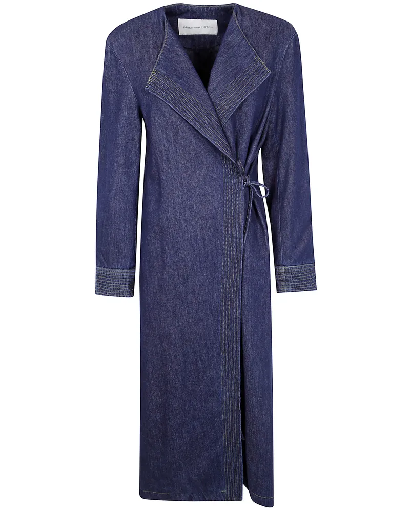 Dries van Noten Rivla Denim" Coat Blue