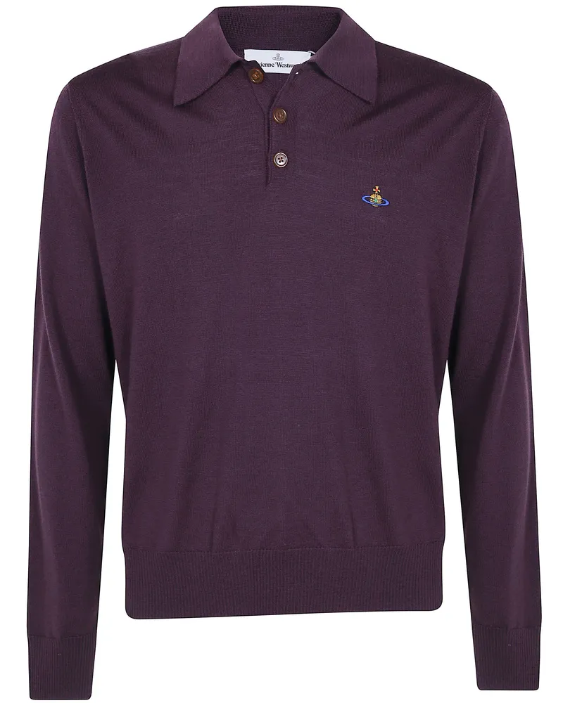 Vivienne Westwood Long Sleeve Polo "Mark Red