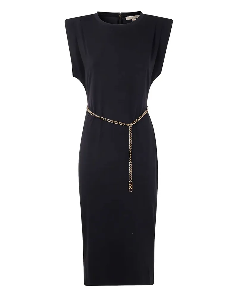 Michael Kors Off Shoulder Midi Dress Black