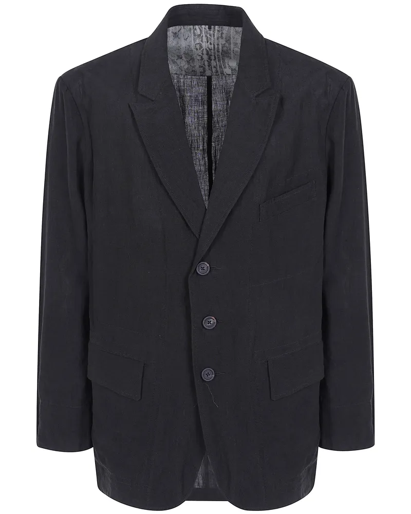 Ziggy Chen Jacket Three Button "Puppytooth Black