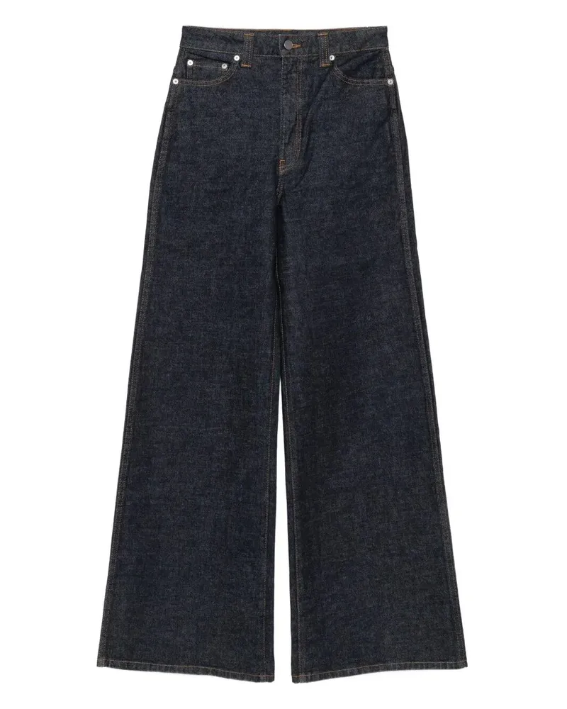 KHAITE Dane" Flared Leg Jeans Black