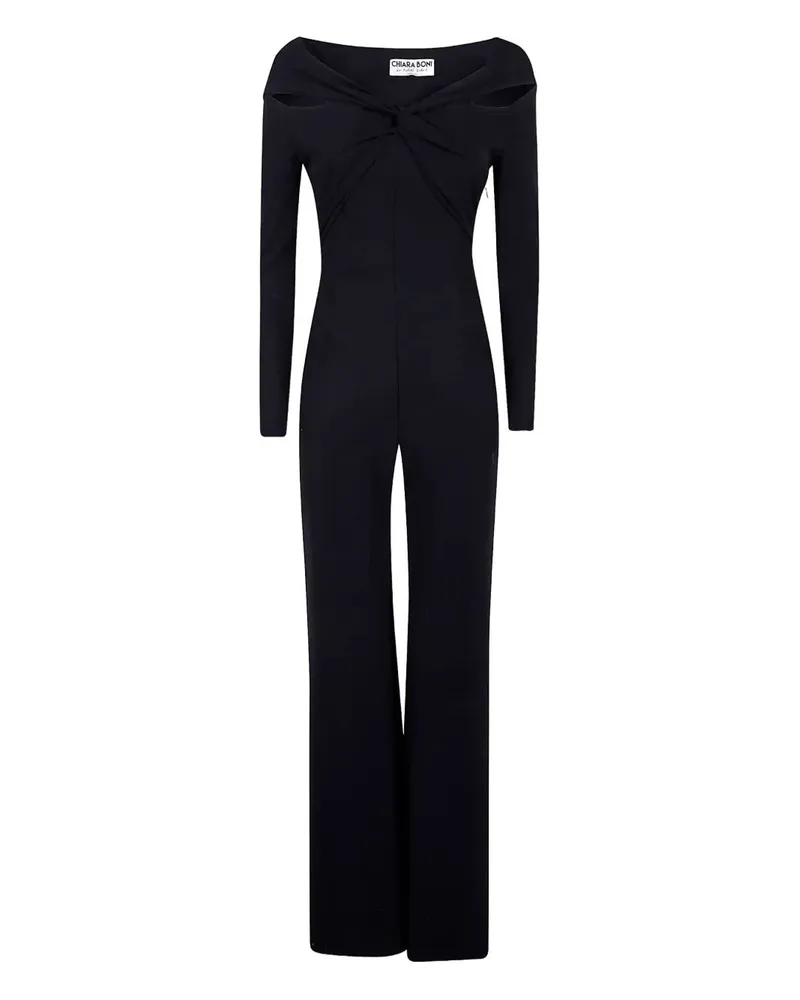 Chiara Boni Janelle Zp Jersey Jumpsuit Black