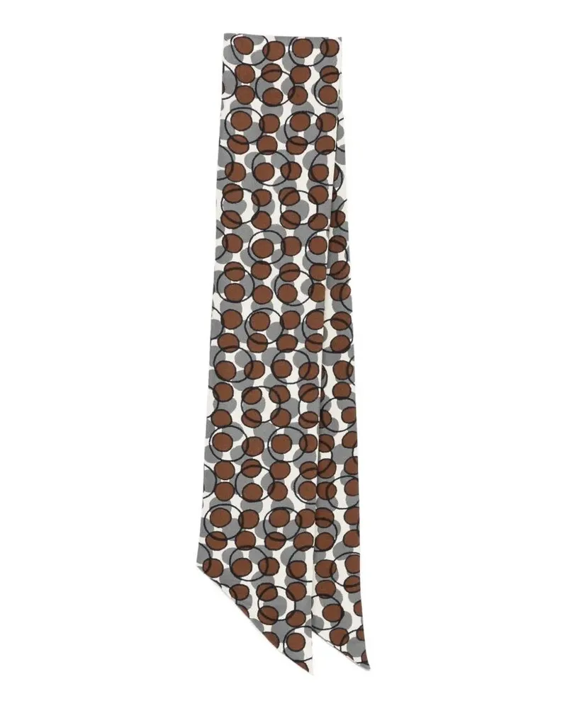 Laura Urbinati Scarf Circles Print Gray