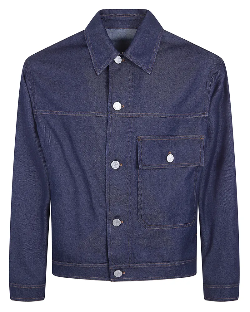 Giorgio Armani Classic Denim Jacket Blue