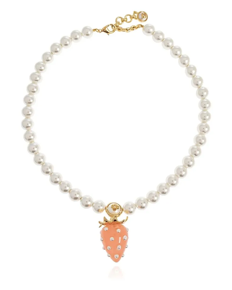 Casablanca Paris Strawberry" Necklace Metallic