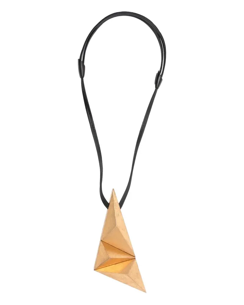 Monies Necklace Gold Triangle "Greya Metallic