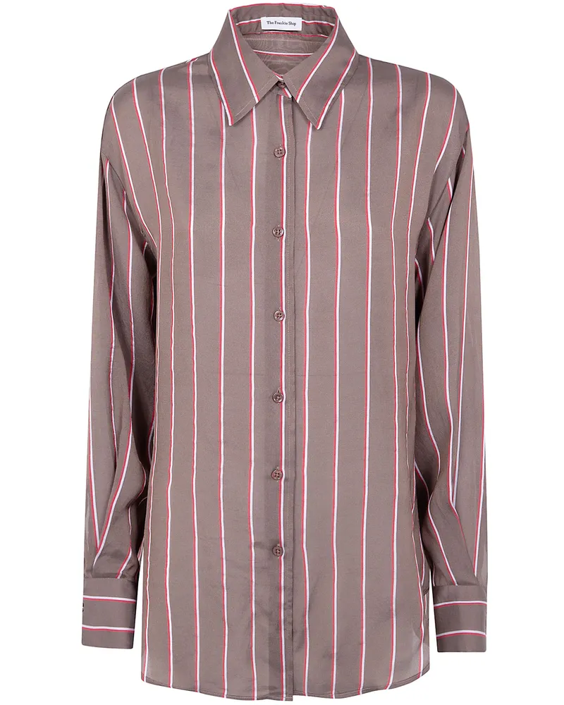 FRANKIE Shop Peri Fluid" Shirt Brown