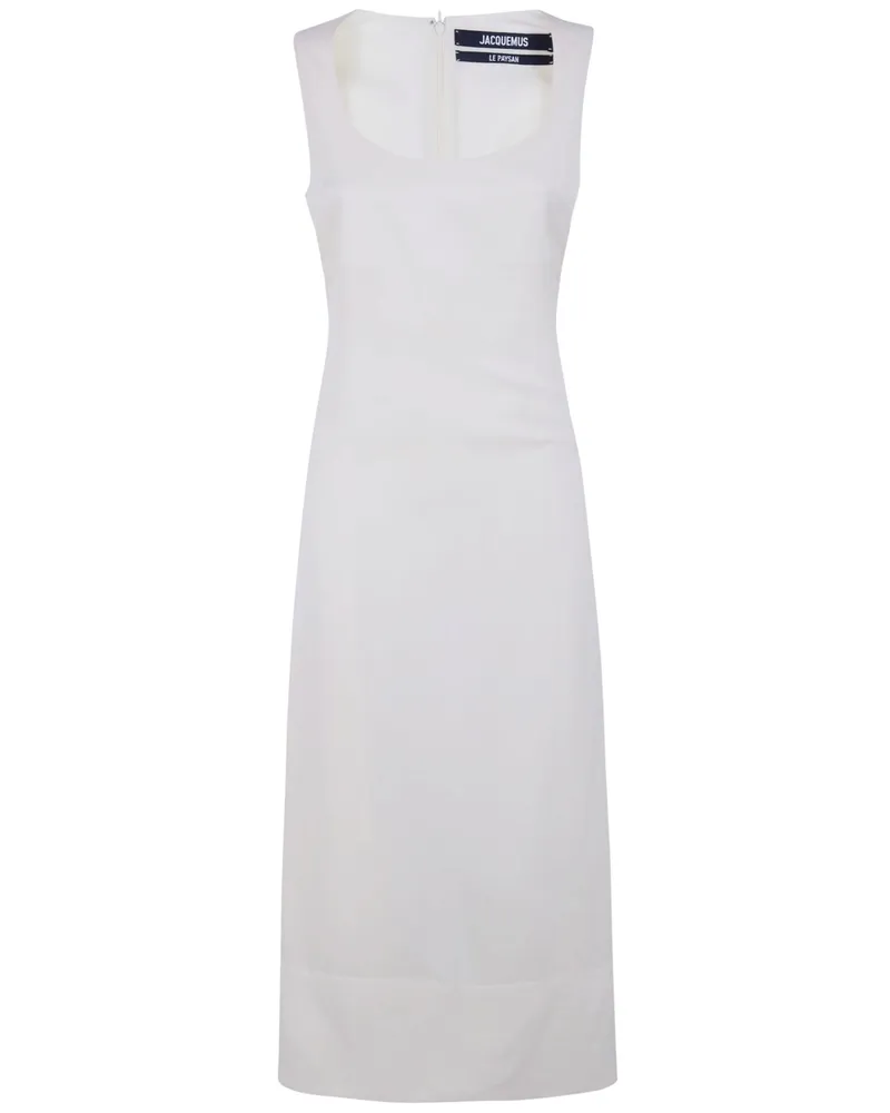 Jacquemus La Robe Tablier" Midi Dress White