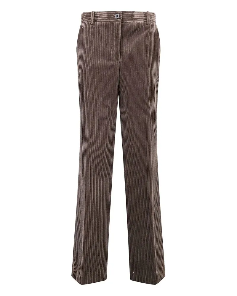 P.A.R.O.S.H. P. A.R. O.S. H. Wide Leg Courduroy Trousers Beige