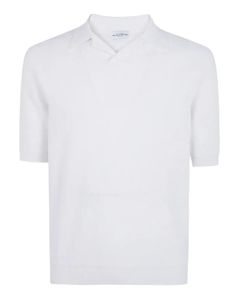 Ballantyne Riso Stitch Polo Shirt White