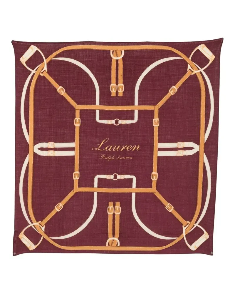 Ralph Lauren Large Square Scarf Red