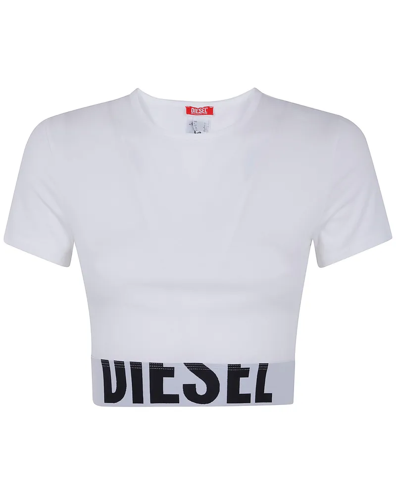 Diesel T-Shirt Cropped "Uftee Sport Cropped White