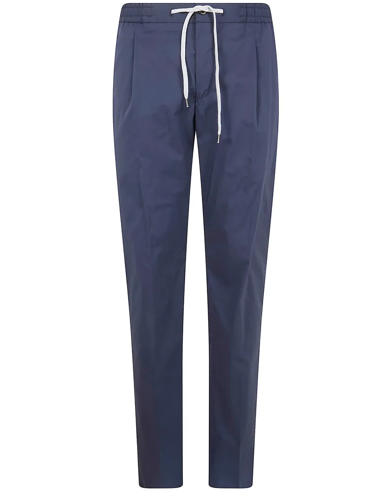 Pantaloni Torino Soft Popeline Regular Trousers Blue