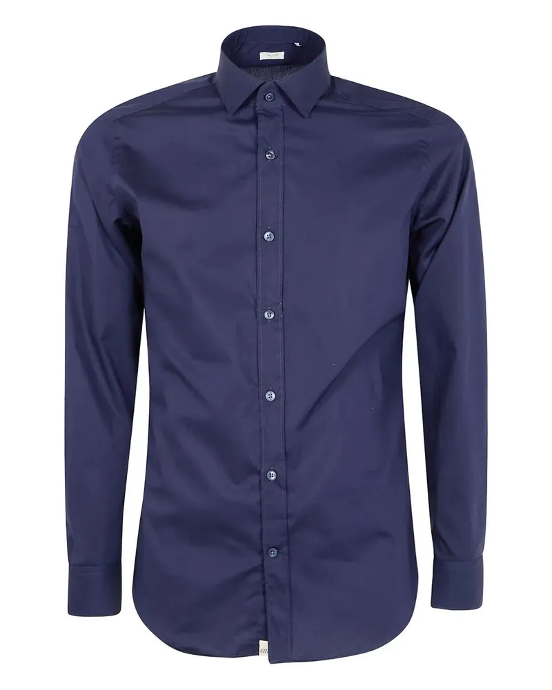Tintoria Mattei New Cotton Stretch Shirt Blue