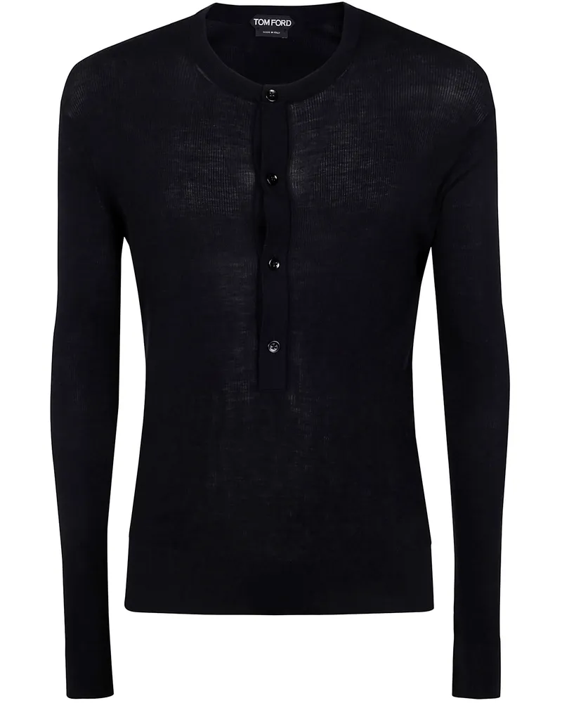 Tom Ford Knitwear Henley Knitted Black
