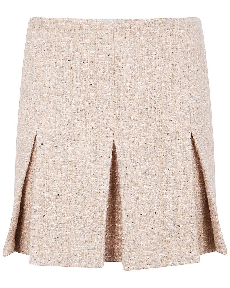 Twin-Set Mini Boucle Skirt Beige