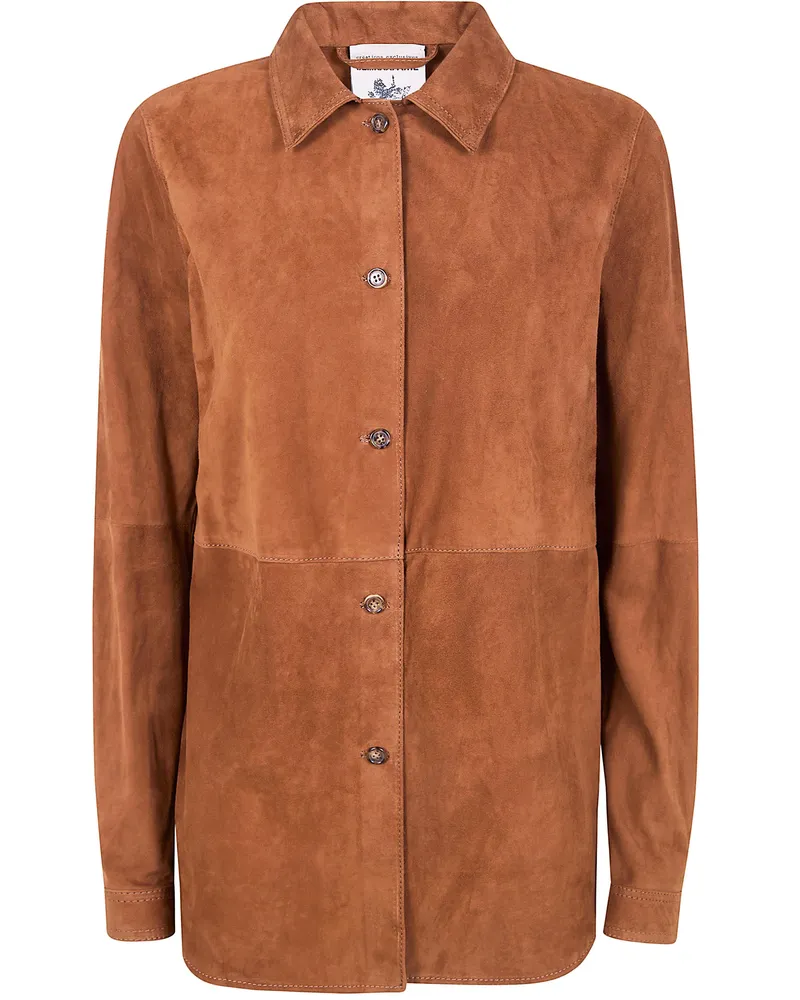 Semicouture Suede Shirt Beige