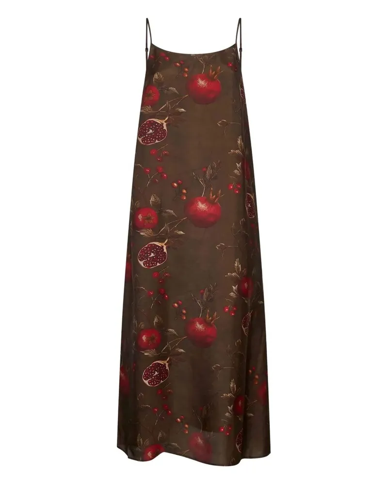 Uma Wang Anaya Sleeveless Long Dress Brown