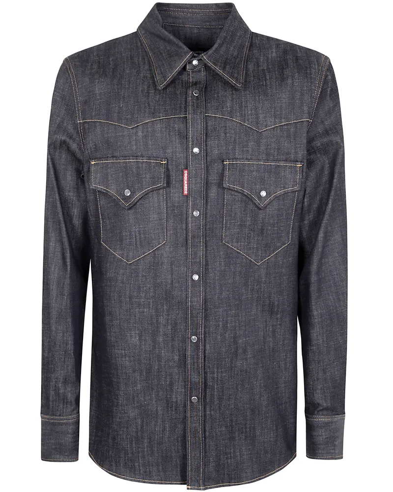 Dsquared2 Fashion Western Shirt Black
