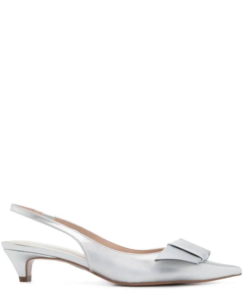 Twin-Set Sling Back Pump Metallic