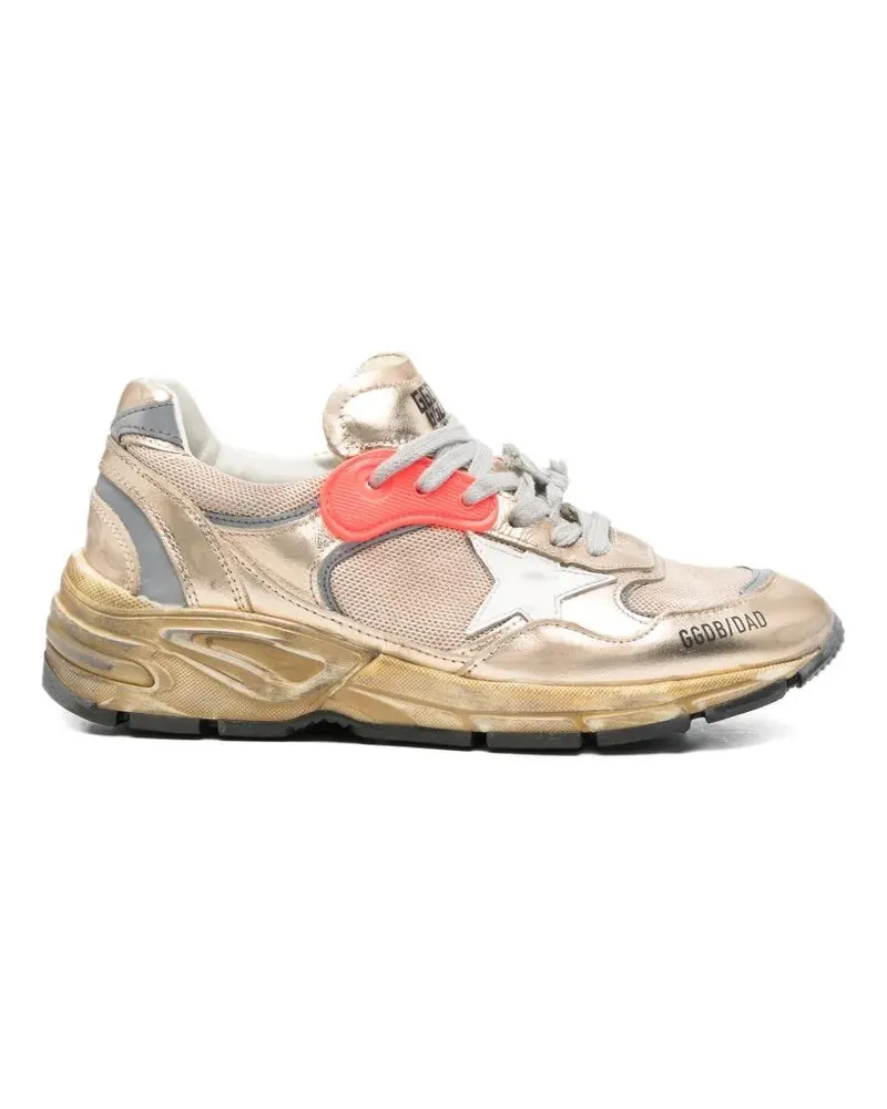 Golden Goose Trainers Distressed Sneakers "Running Dad Metallic