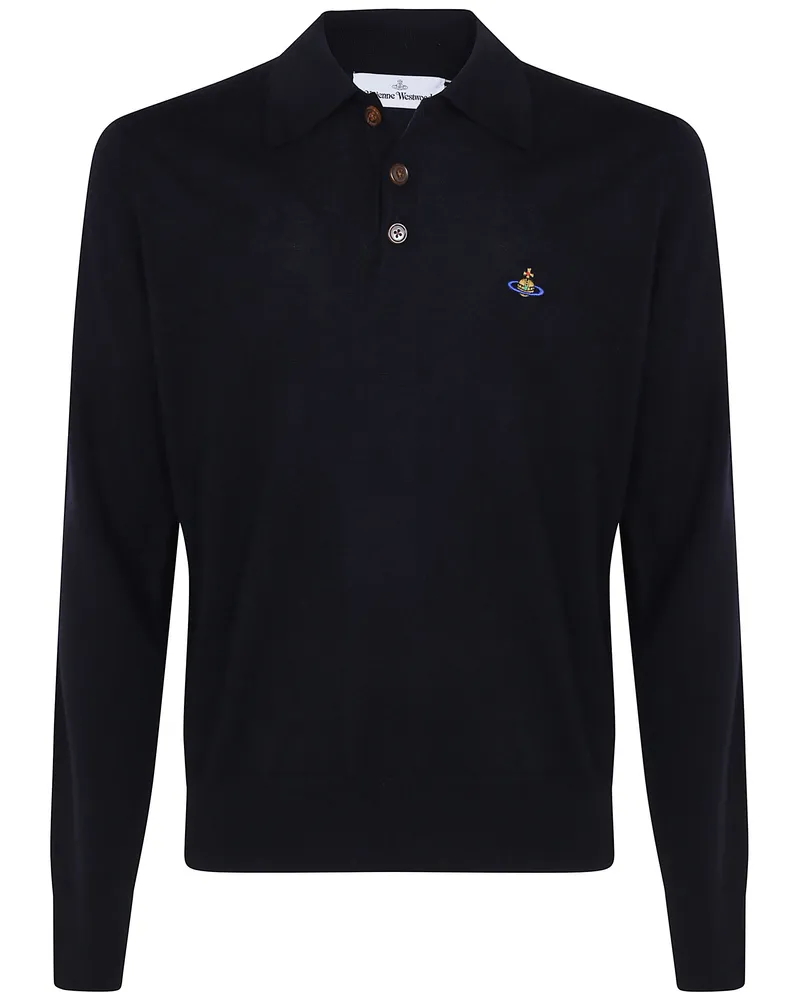 Vivienne Westwood Long-Sleeve Polo "Mark Black