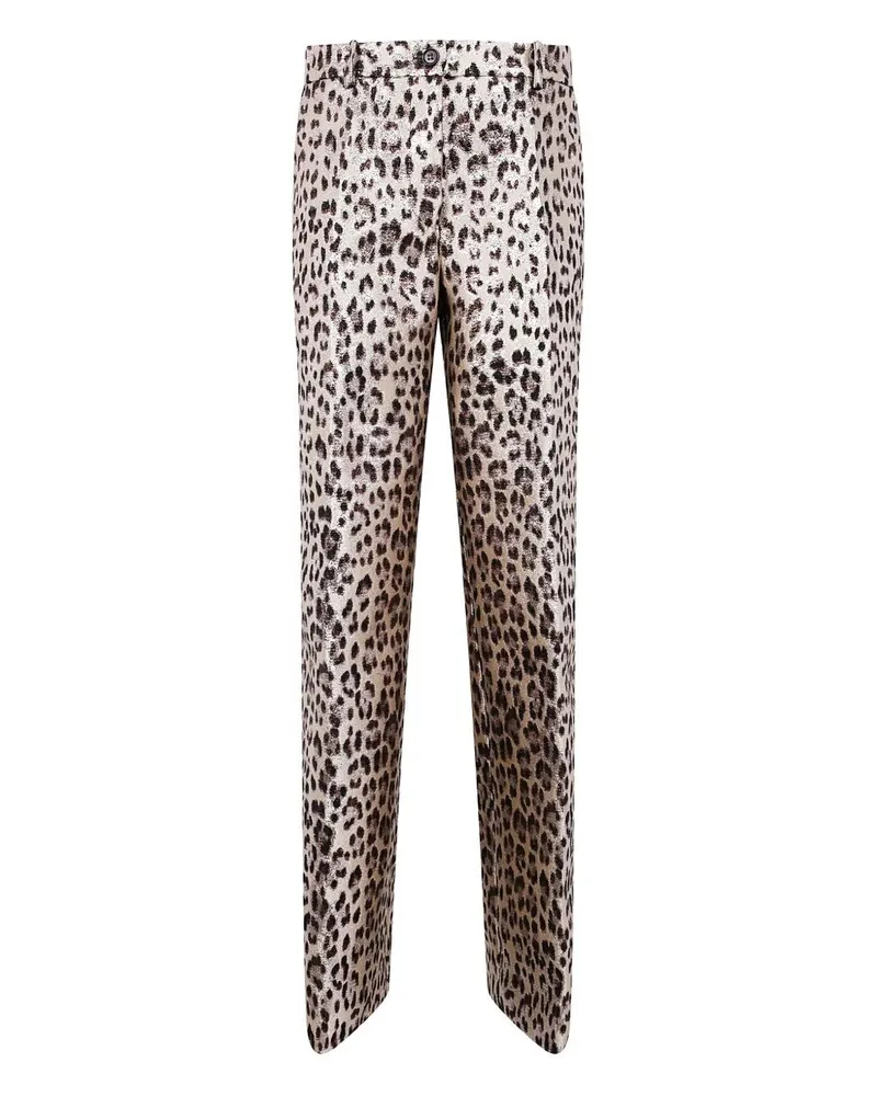 P.A.R.O.S.H. P. A.R. O H. Jacquard Lurex Trousers Metallic
