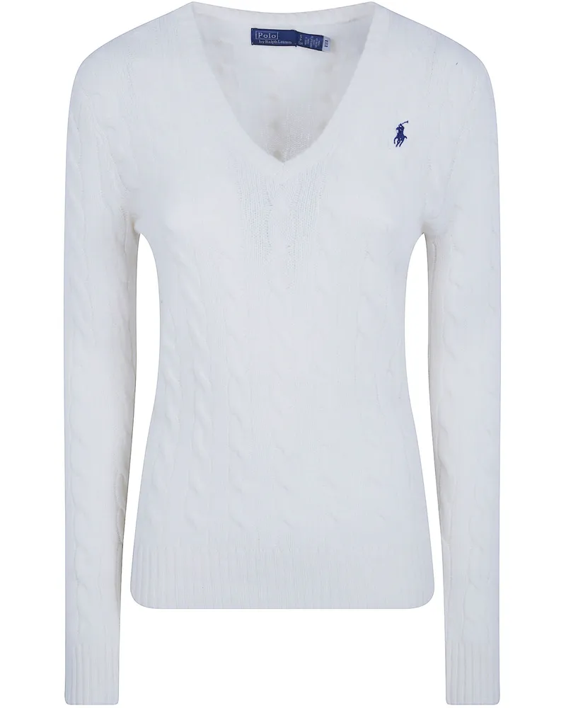 Ralph Lauren Sweater 100% Wool "Kimberly" Long Sleeves White