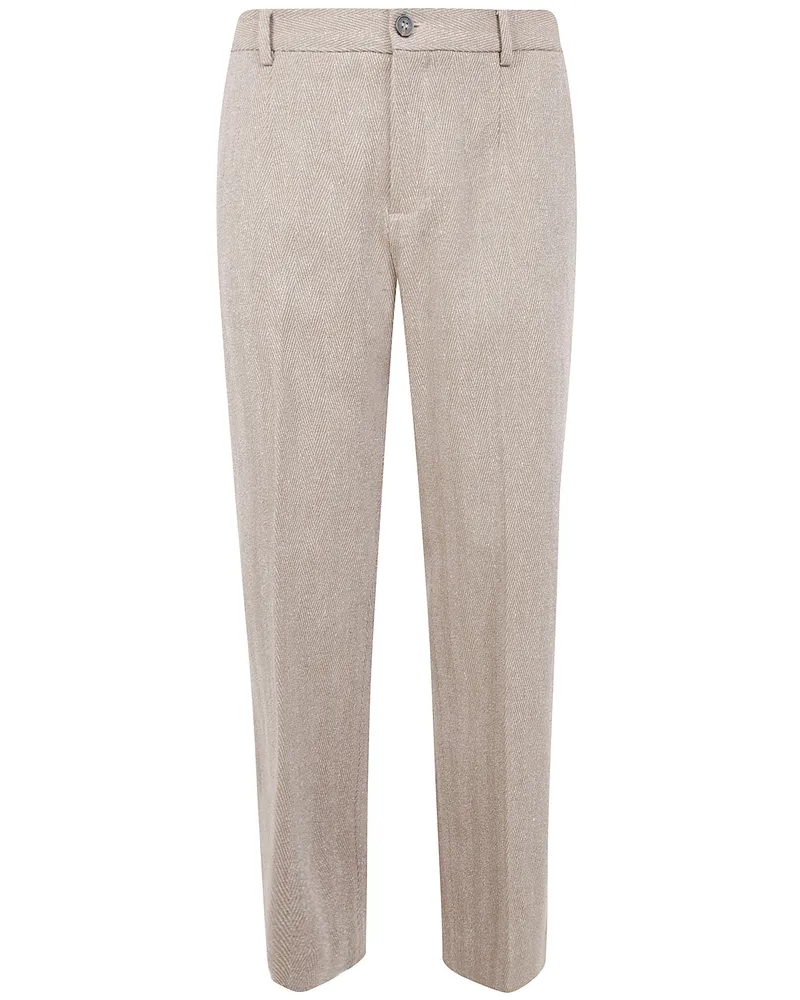 Golden Goose Journey Man's Relax Straight Pant Tailoring Chevronne Brown