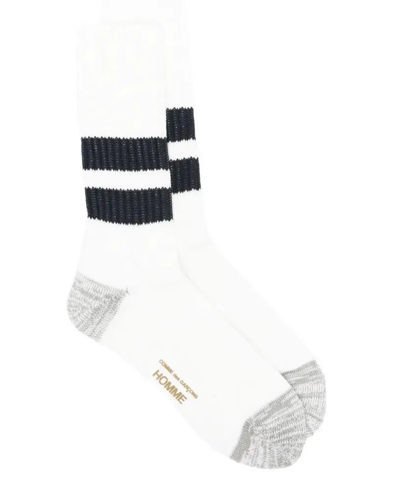 Comme des Garçons Socks White X Navy White