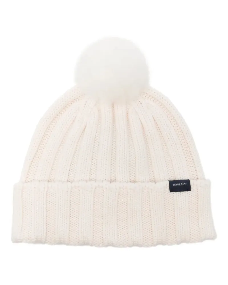 Woolrich Beanie Pom Pom "Pom Pom Cashmere Beanie White
