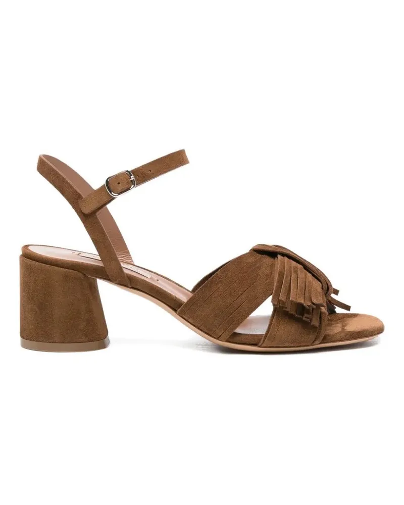 Casadei Cleo" Ribbon Sandals Brown
