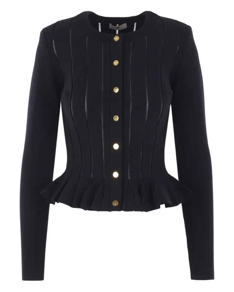 Elisabetta Franchi Long Sleeve Cardigan Black