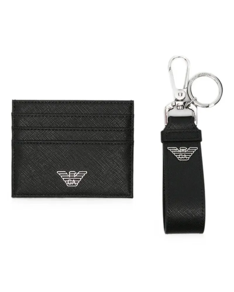 Emporio Armani Keychain Wallet Classic Pouch Black