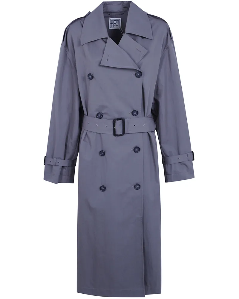 Totême Coat Double-Breasted "Crisp Summer Gray