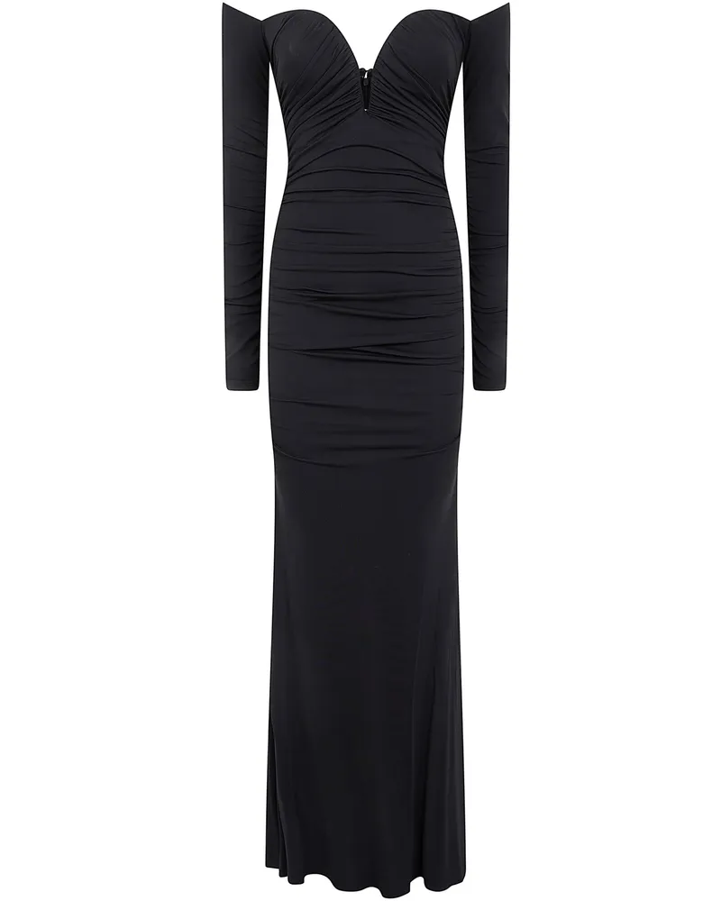 Elisabetta Franchi Dress Long Sleeve "Red Carpet Black