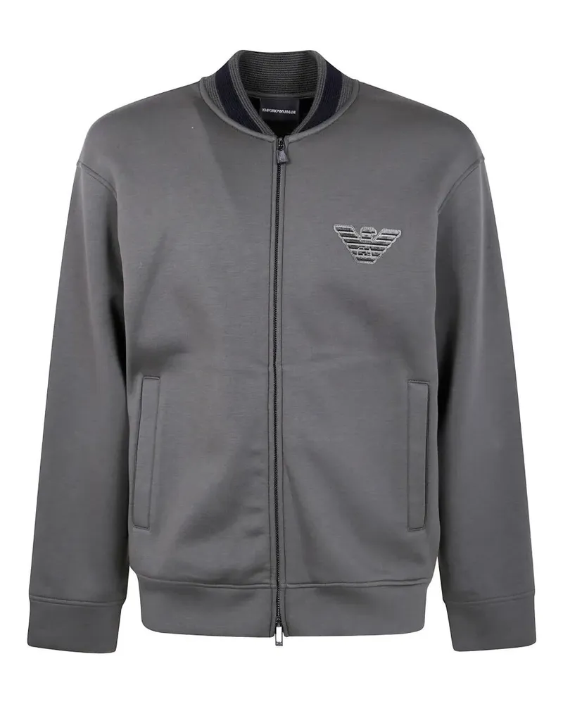 Emporio Armani Full Zip Bomber Sweatshirt Black
