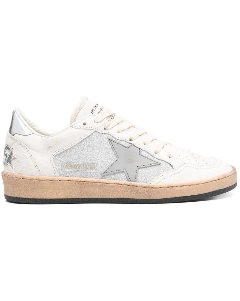 Golden Goose Ballstar Leather Sneakers Beige