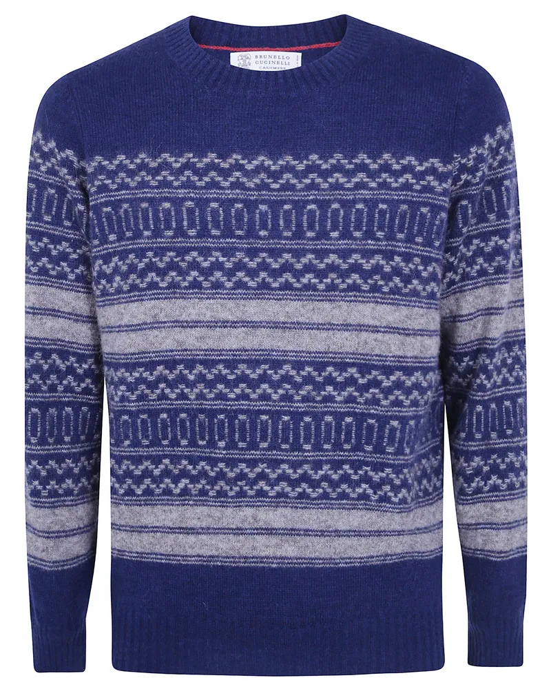 Brunello Cucinelli Sweater Wool Blend "Mtf710000 Cuo52 Blue