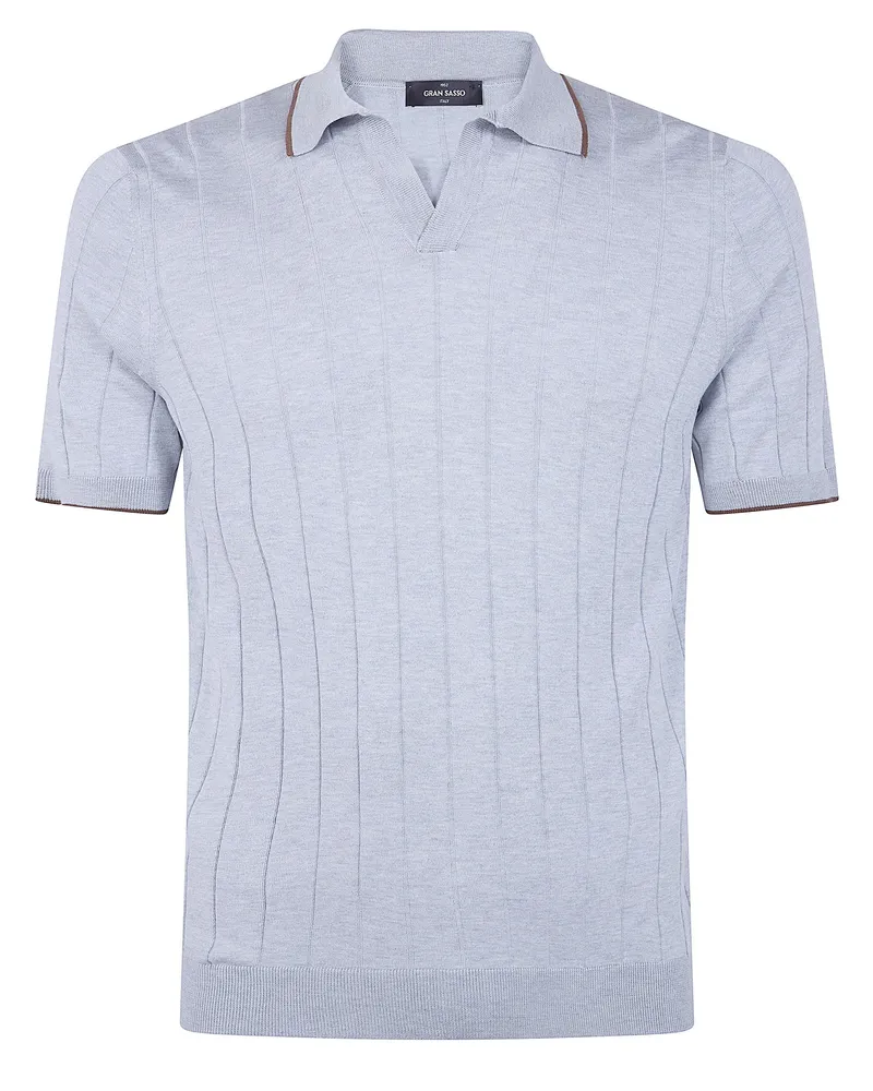 Gran Sasso Tennis Skipper Short Sleeves Polo Shirt Gray