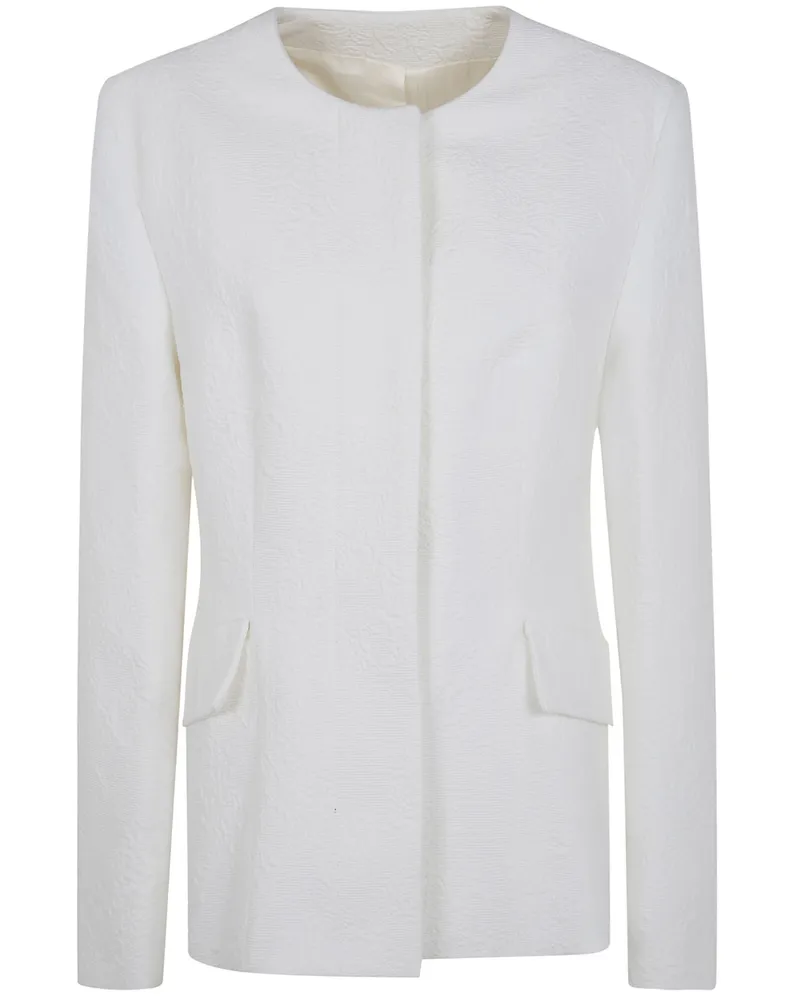 Totême Jacquard Cotton Jacket White