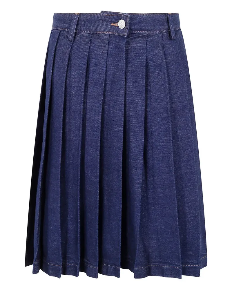 7 for all mankind Pleated" Midi Skirt Blue