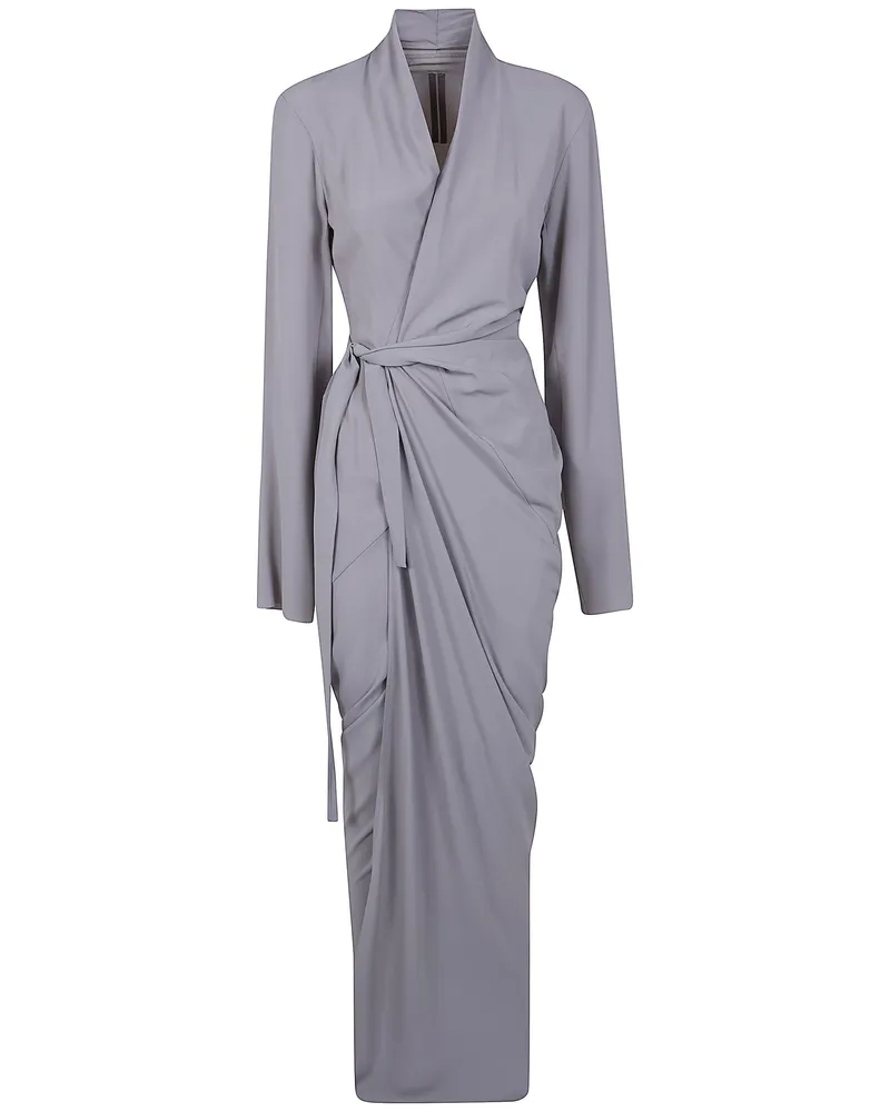 Rick Owens Wrap Gown" Dress Gray