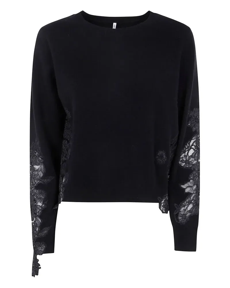 Liviana Conti Faith Sweater With Lace Black