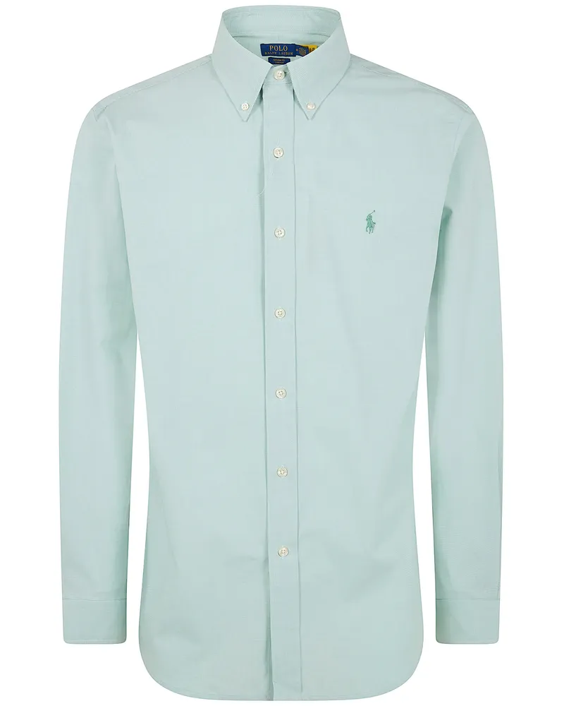 Ralph Lauren Long Sleeves Sport Stripes Shirt Green