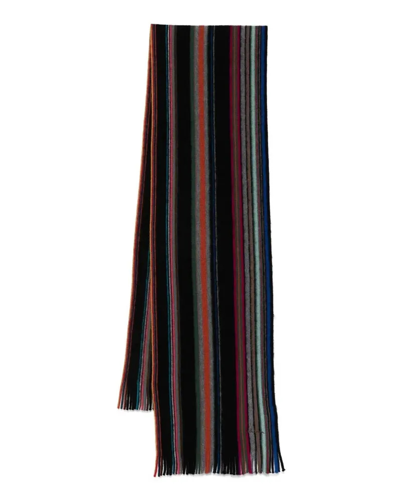 Paul Smith Men Scarf Ivan Stripe Black